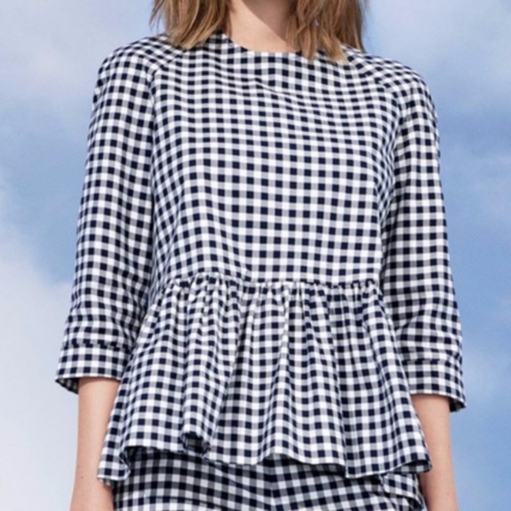 Victoria Becham for Target gingham peplume top XS